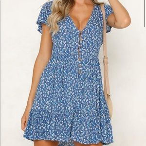 NWOT | Hello Molly | FOLLOW THE SUN DRESS RED | Size XS | SOLD OUT ON WEBSITE